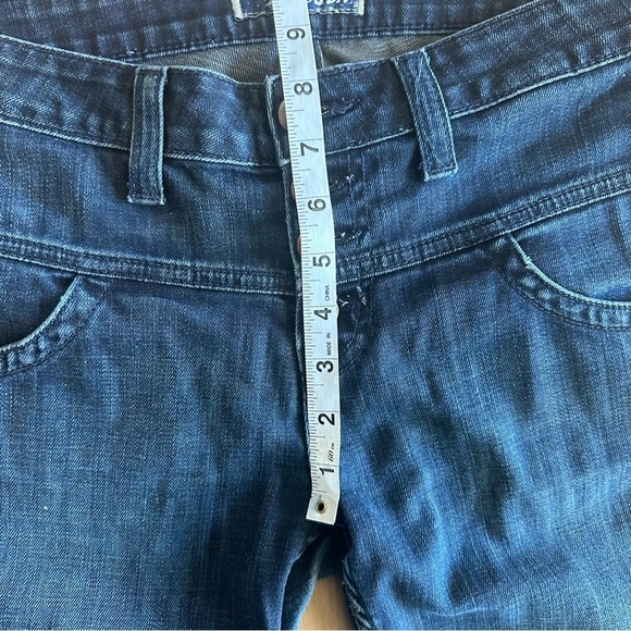 Hudson Button Fly Mid Rise Dark Wash Straight Leg Denim Jeans - Picture 9 of 12